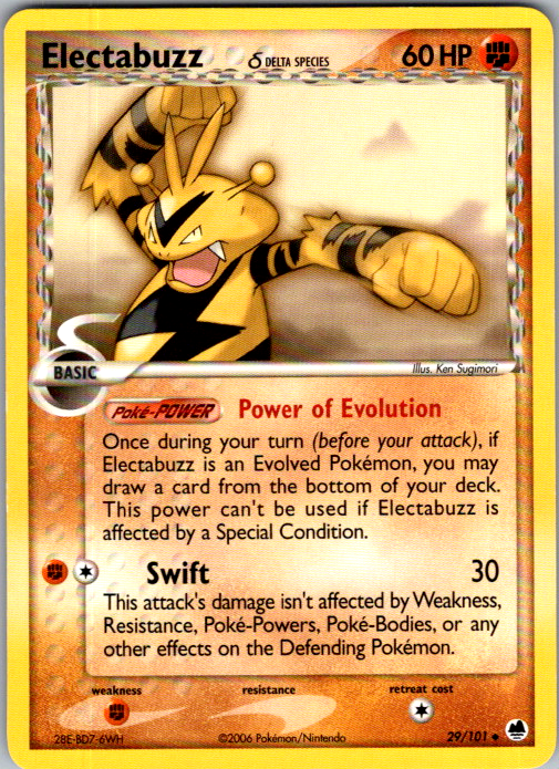 Electabuzz 29/101 EX Dragon Frontiers English Pokémon card