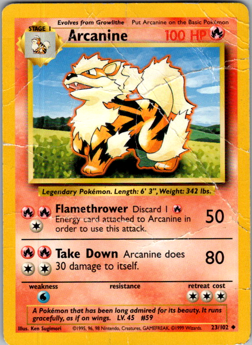 Arcanine 23/102 Base Set English