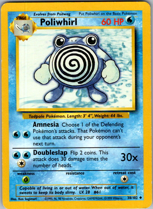 Poliwhirl 38/102 Base Set English