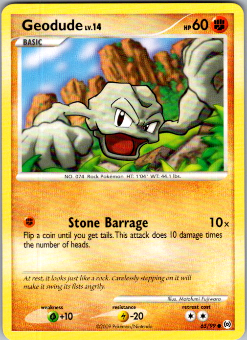 Geodude 65/99 Arceus English Pokémon card