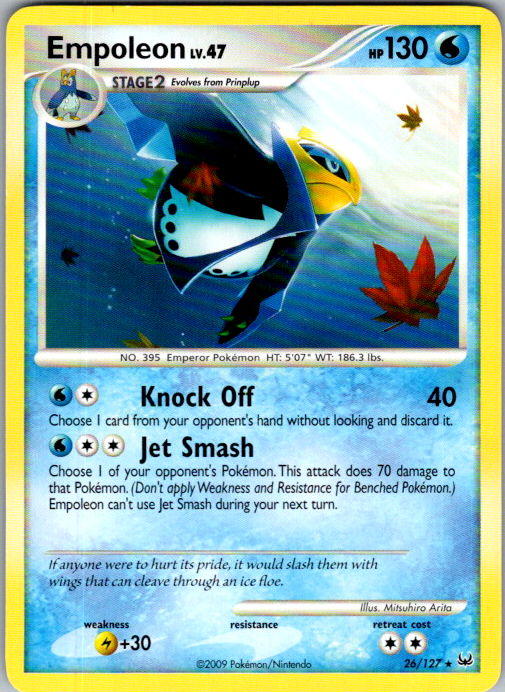 Empoleon 26/127 Platinum English Pokémon card