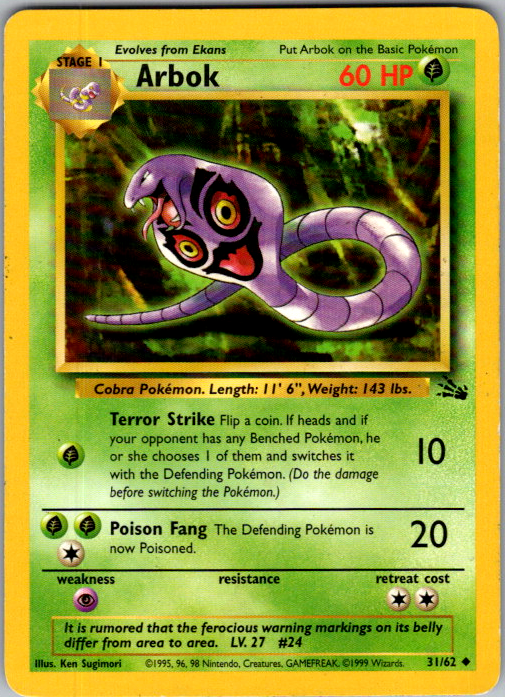 Arbok 31/62 Fossil English