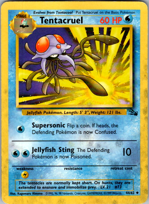 Tentacruel 44/62 Fossil English