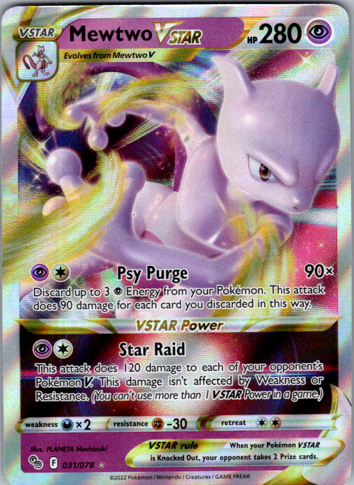Mewtwo VSTAR 031/078 Pokemon GO English