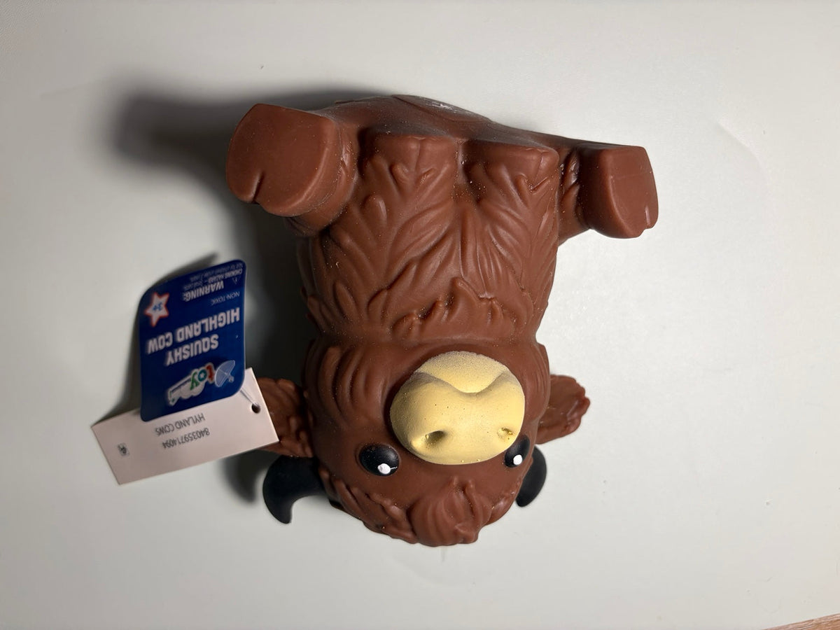 Dark Brown Highland Cow squishy toy
