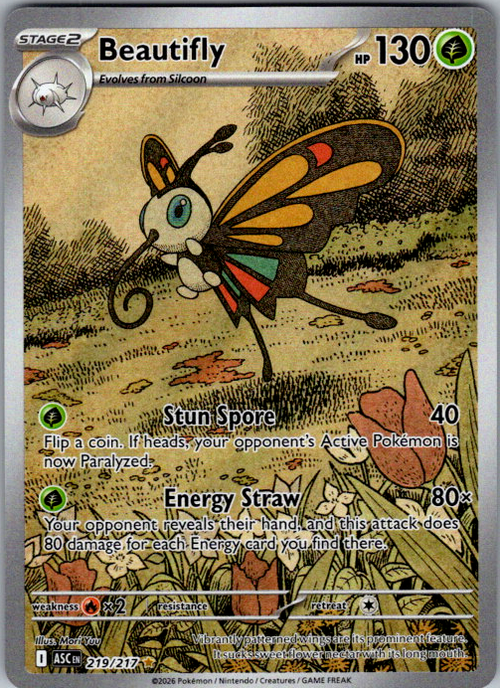 Beautifly #219/217 | Ascended Heroes | Illustration Rare | English