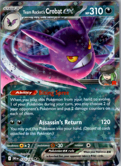 Team Rocket's Crobat ex 122/182 from Destined Rivals