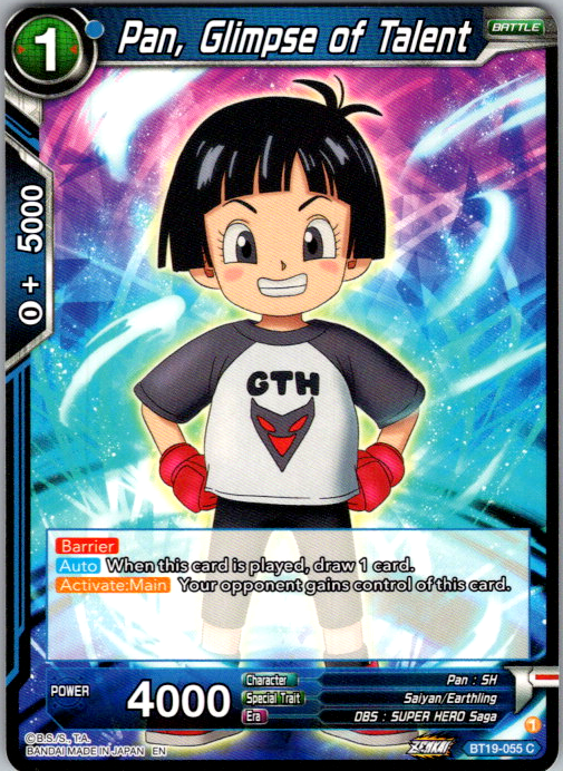 Pan, Glimpse of Talent BT19-055 Fighter's Ambition Dragon Ball Super card