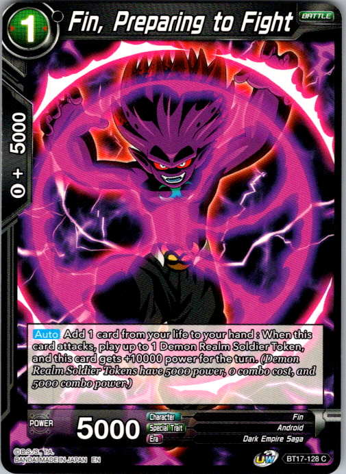Fin, Preparing to Fight BT17-128