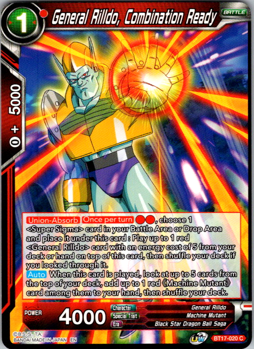 General Rilldo, Combination Ready BT17-020
