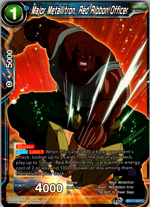 Major Metallitron, Red Ribbon Officer BT17-043 Dragon Ball Super Ultimate Squad