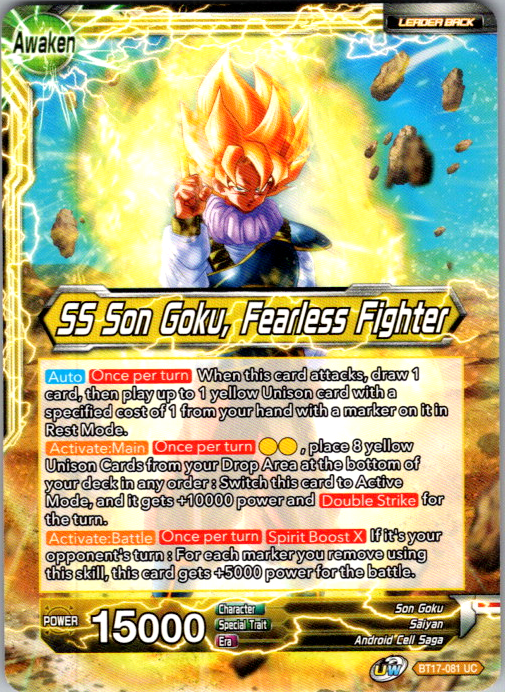 SS Son Goku, Fearless Fighter BT17-081 copy 1