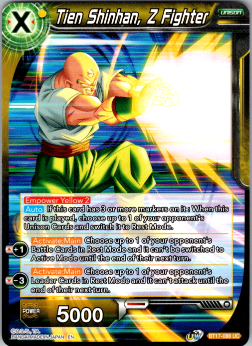 Tien Shinhan, Z Fighter BT17-088 Dragon Ball Super Ultimate Squad