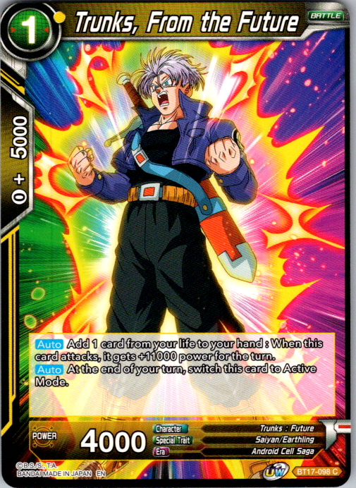 Trunks, From the Future BT17-098 Dragon Ball Super Ultimate Squad