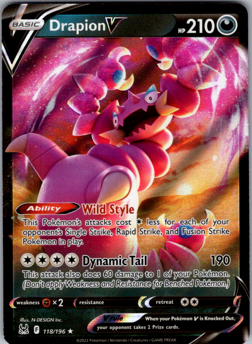 Drapion V Pokémon card scan