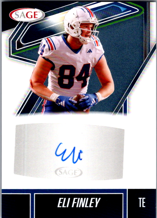 Eli Finley 2026 SAGE football autograph card