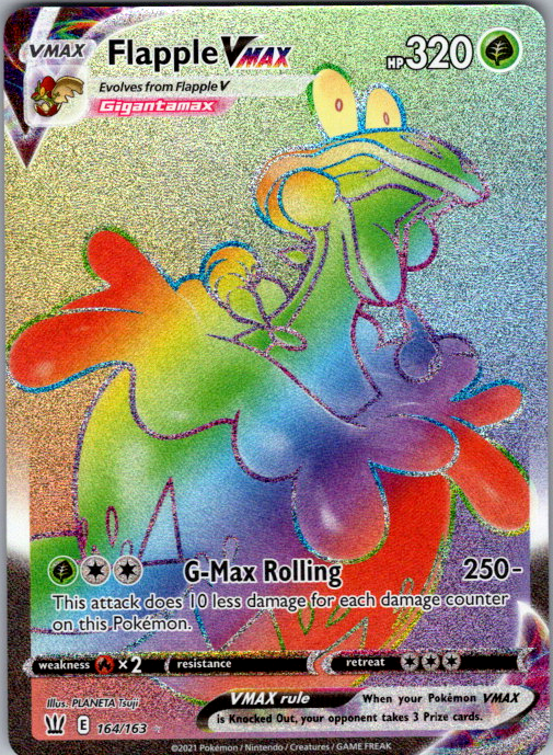 Flapple VMAX #164/163 | Battle Styles | English — scanned card front