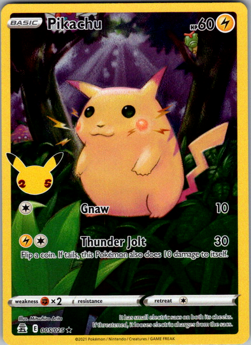 Pikachu #005/025 | Celebrations | English — scanned card front