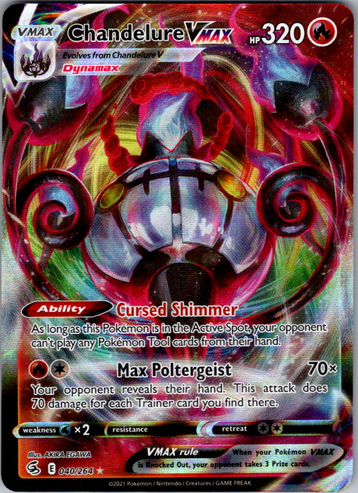 Chandelure VMAX #040/264 | Fusion Strike | English — scanned card front