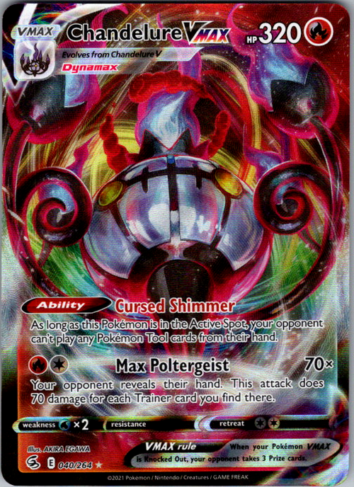 Chandelure VMAX #040/264 | Fusion Strike | English — scanned card front