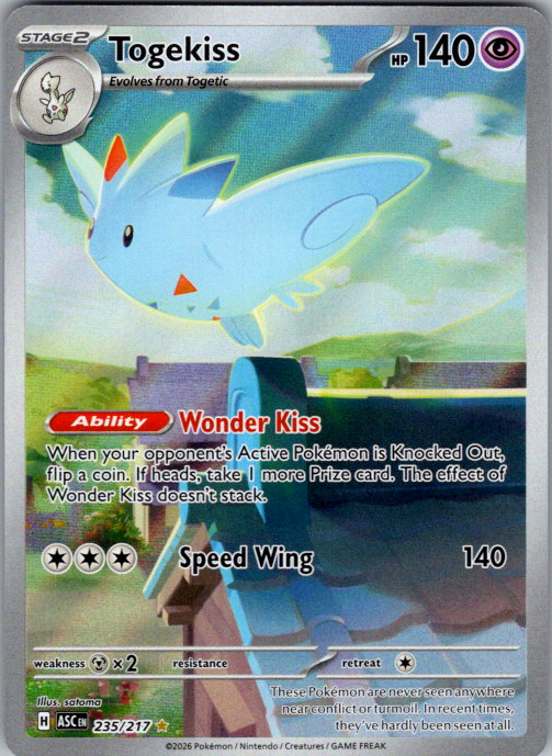 Togekiss #235/217 | Ascended Heroes | English — scanned card front