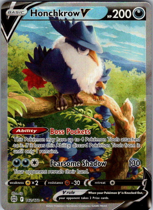 Honchkrow V #162/172 | Brilliant Stars | English — scanned card front