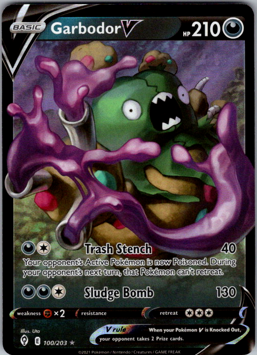 Garbodor V Pokémon card scan