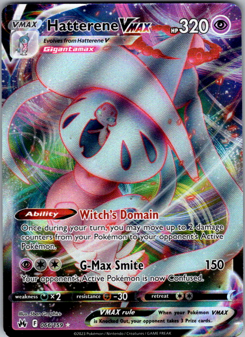 Hatterene VMAX Pokémon card scan