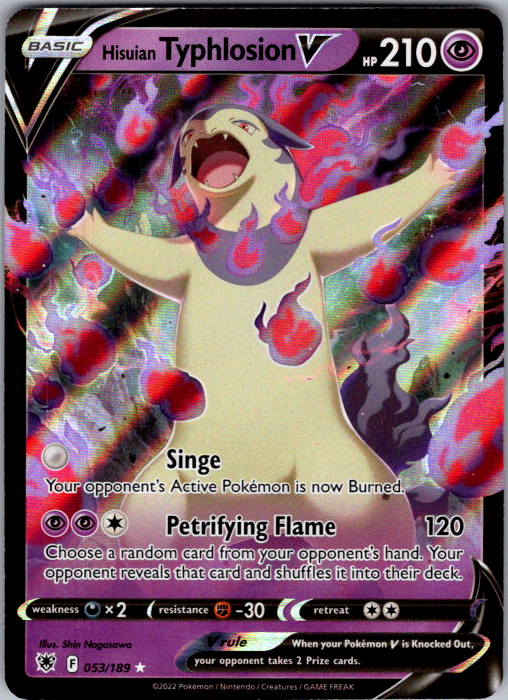 Hisuian Typhlosion V Pokémon card scan
