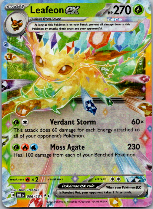 Leafeon ex #006/131 | Prismatic Evolutions | Double Rare | English