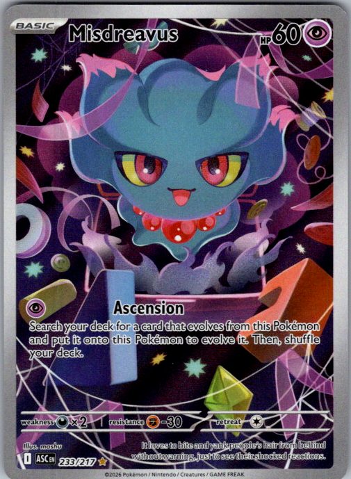 Misdreavus #233/217 | Ascended Heroes | Illustration Rare | English