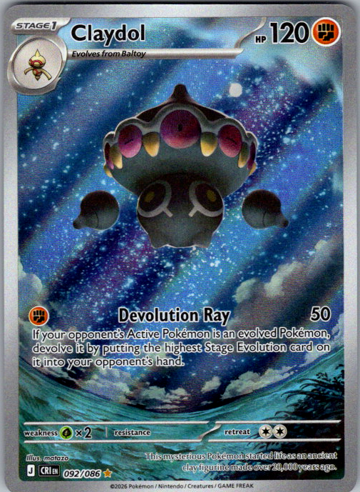 Claydol 092/086 Chaos Rising Pokemon card