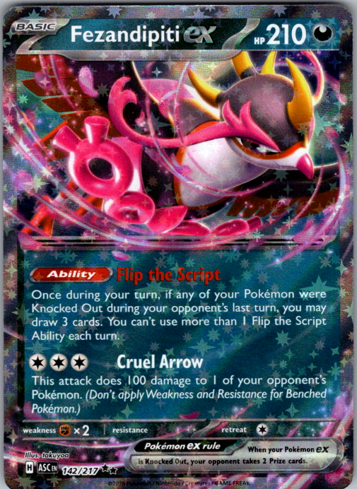 Fezandipiti ex 142/217 Ascended Heroes Pokemon card copy 2