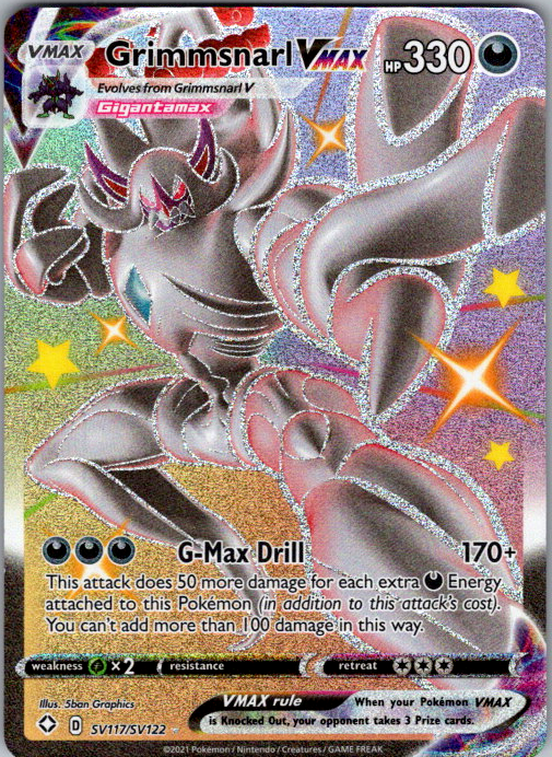 Grimmsnarl VMAX SV117/SV122 Shining Fates Pokemon card