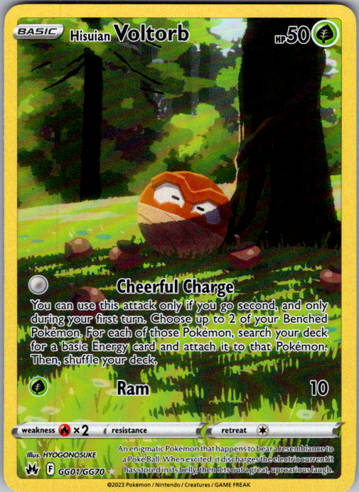 Hisuian Voltorb GG01/GG70 Crown Zenith Galarian Gallery Pokemon card