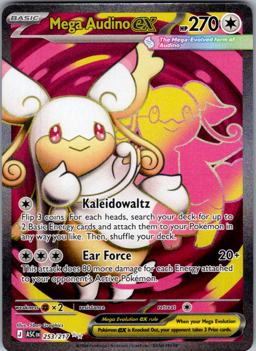 Mega Audino ex 253/217 Ascended Heroes Pokemon card