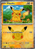 Pikachu 050/128 30th Celebration Pokemon card
