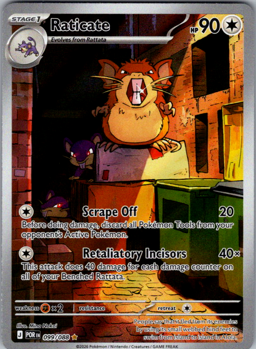 Raticate 099/088 Perfect Order Pokemon card