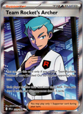 Team Rocket's Archer 223/182 Destined Rivals Pokemon card copy 1