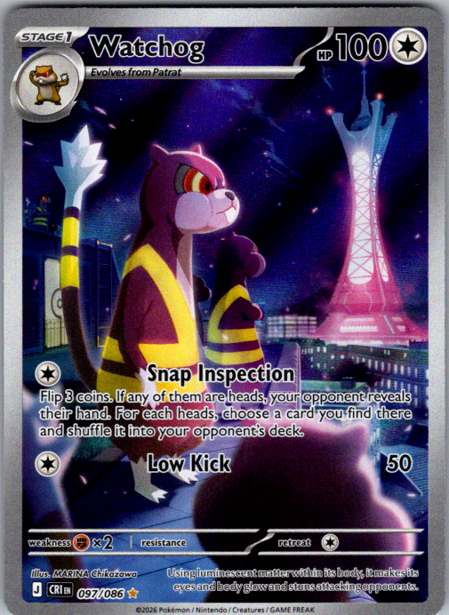 Watchog 097/086 Chaos Rising Pokemon card