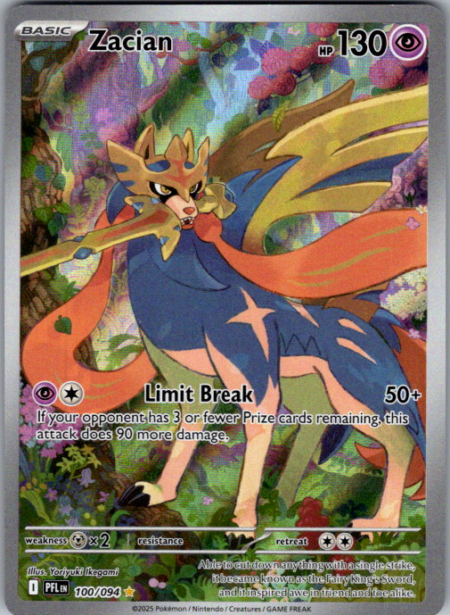 Zacian 100/094 Phantasmal Flames Pokemon card