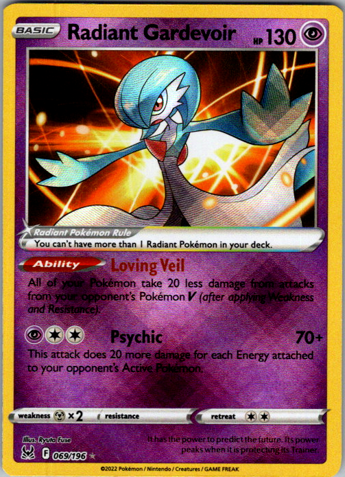Radiant Gardevoir #069/196 | Lost Origin | Radiant Rare | English