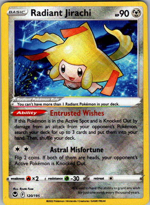 Radiant Jirachi #120/195 | Silver Tempest | Radiant Rare | English