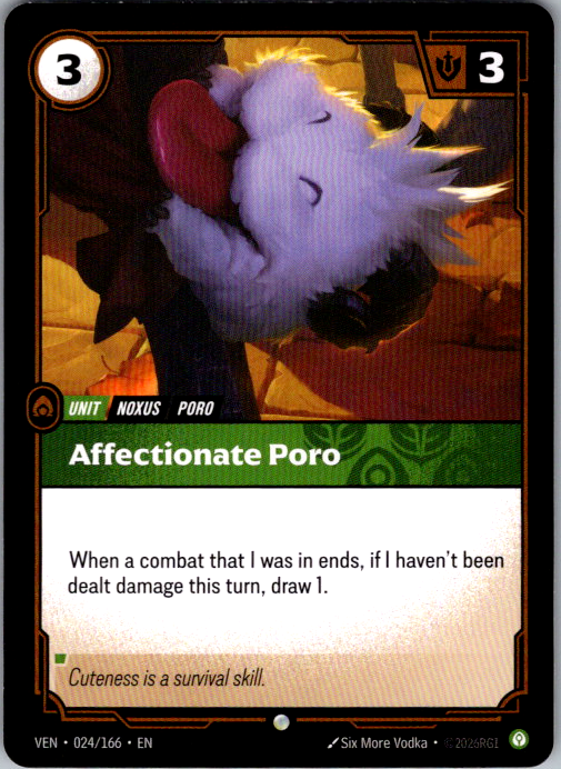 Affectionate Poro VEN-024/166 Riftbound Vendetta card