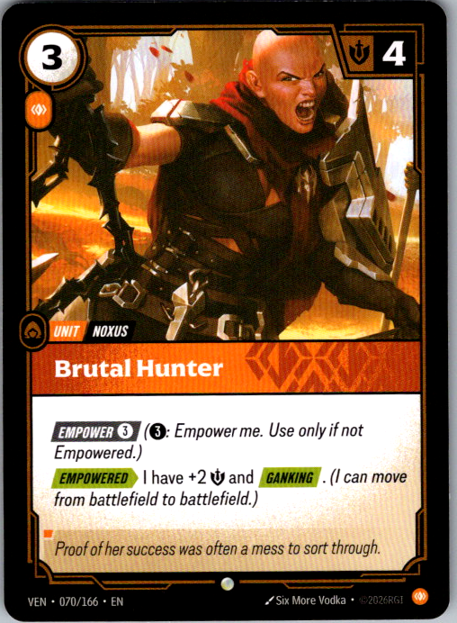 Brutal Hunter VEN-070/166 Riftbound Vendetta card