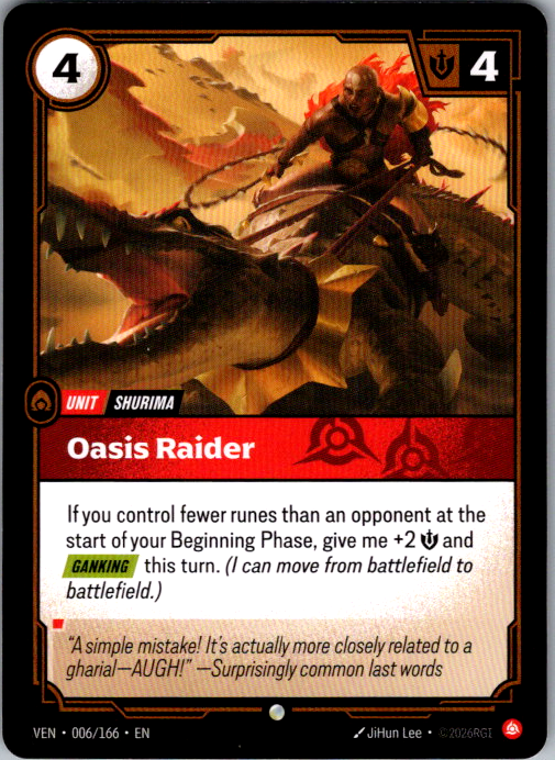 Oasis Raider VEN-006/166 Riftbound Vendetta card