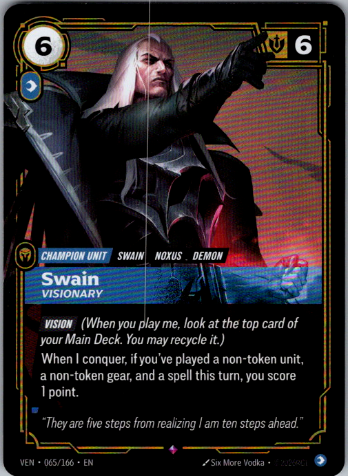 Swain, Visionary VEN-065/166 Riftbound Vendetta card