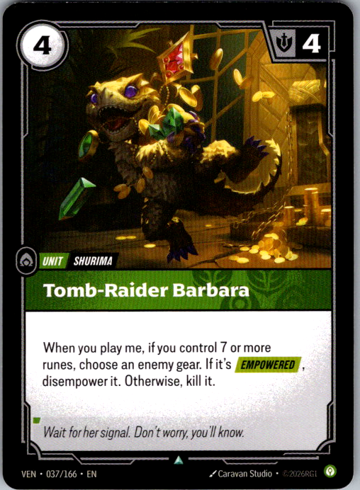 Tomb-Raider Barbara VEN-037/166 Riftbound Vendetta card