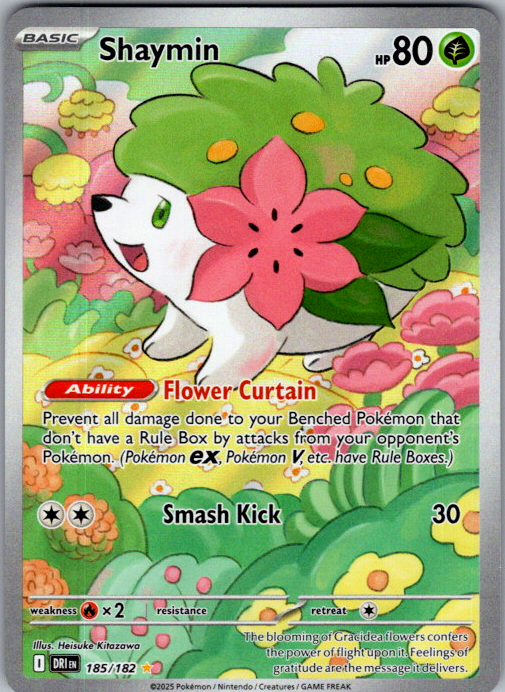 Shaymin 185/182 Destined Rivals Illustration Rare Pokémon card