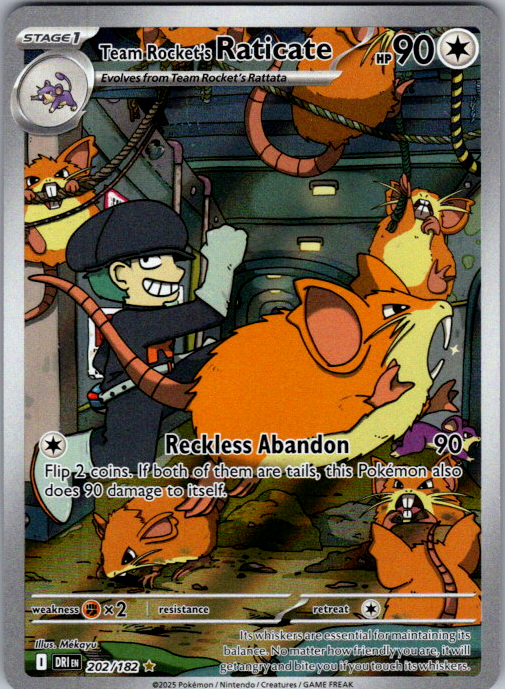 Team Rocket's Raticate Pokémon card scan